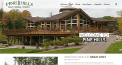 Desktop Screenshot of pinehillsgolf.net